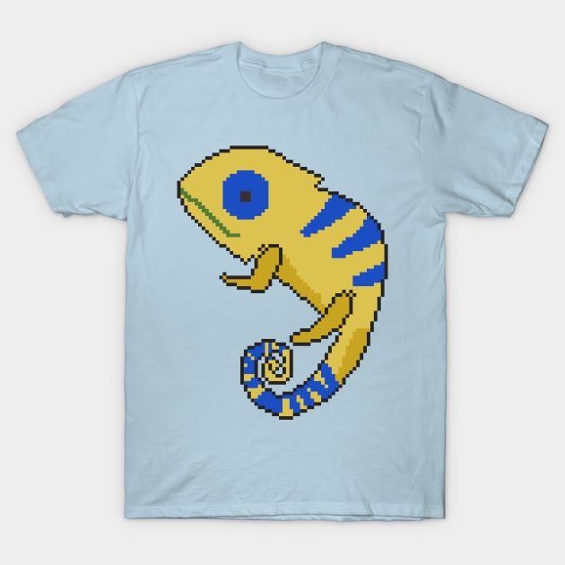 Chameleon Charm: Pixel Art Chameleon Design for Fashionable Attire T-Shirt by Pixel.id